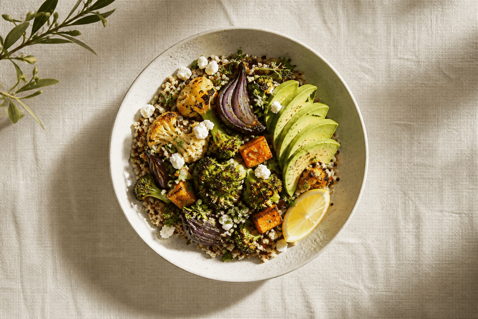 Healthy plated meal